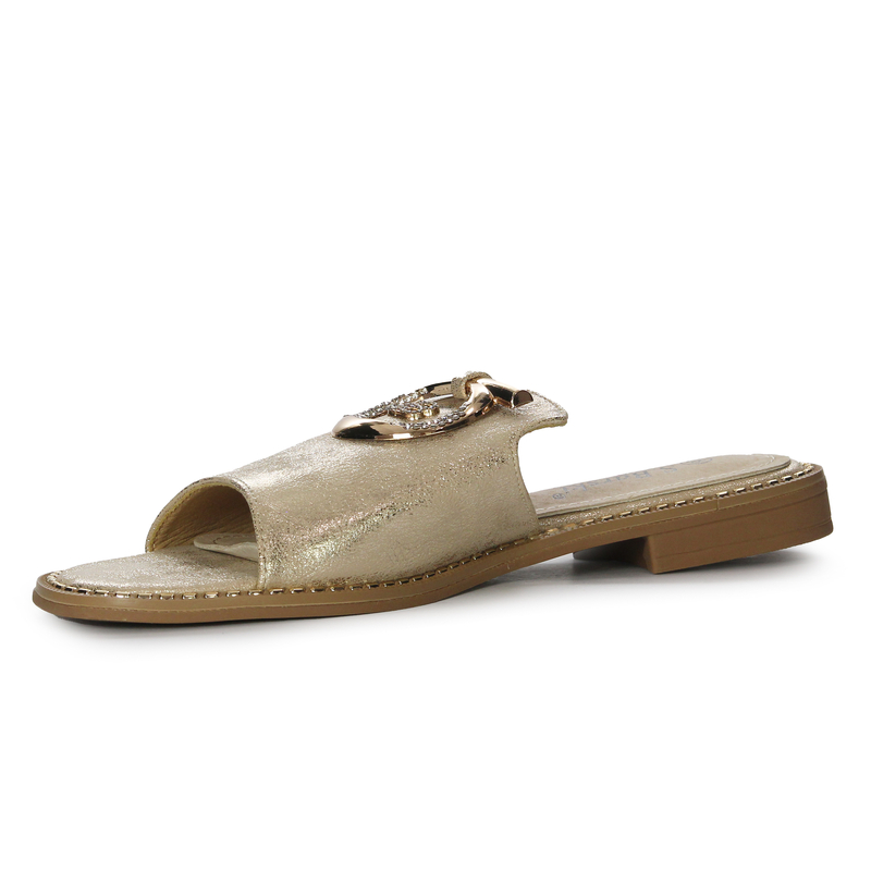 S.Barski Women's Slides Gold