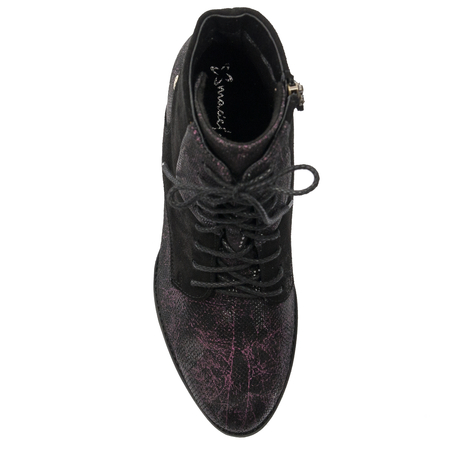 Maciejka 06193-01/00-7 Women's burgundy  and black Leather Boots