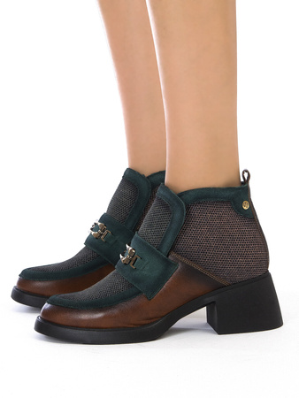 Maciejka Brown-Green Women's Boots