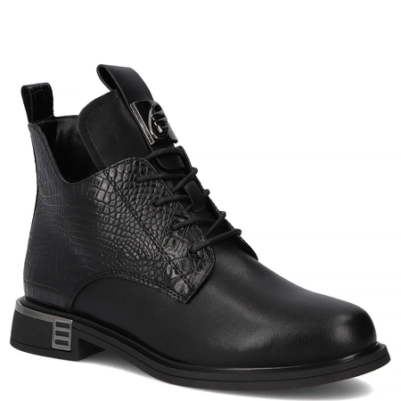 Filippo Leather Ankle Boots Black DBT7246-26-BK