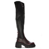 Maciejka 05260-0800-7 Black and Red Knee-High Boots
