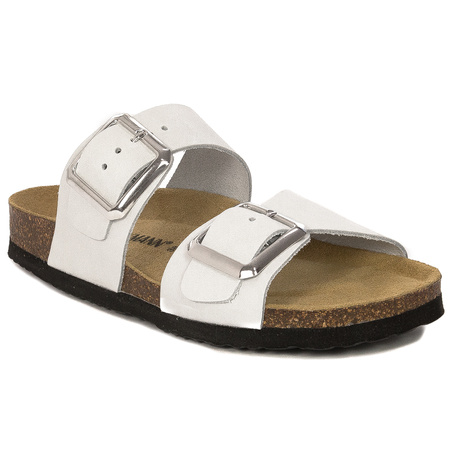 Dr. Brinkmann Women's Slides White Leather