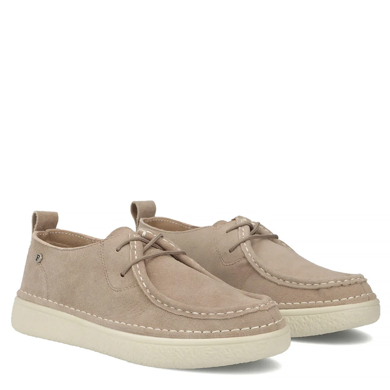 Filippo Leather Suede Casual Low Shoes Beige DP7604-26-BE