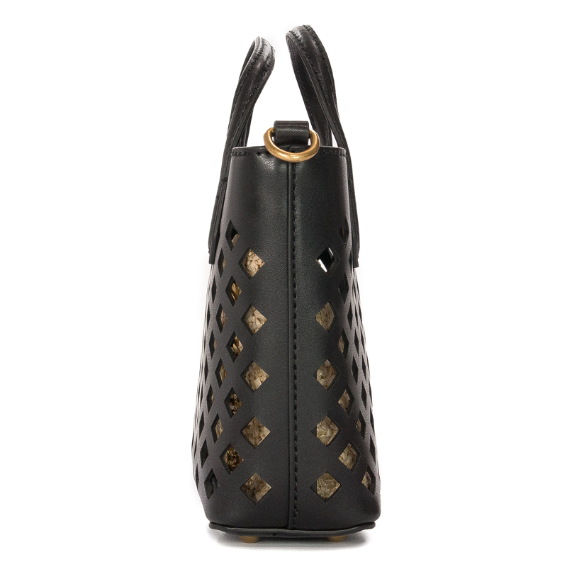 Guess Women's Aqua Mini Tote Bla Black bag