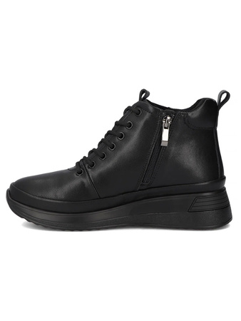 Filippo Black Women's Leather Warmed Boots