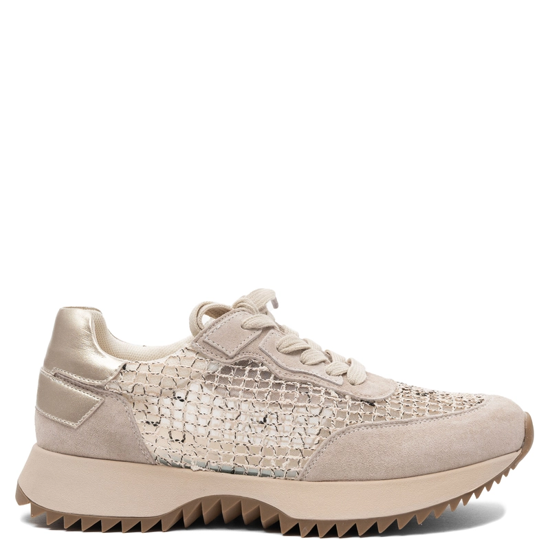 Filippo Skórzane Sneakersy Ażurowe Półbuty na Platformie Beżowe DP7707-26-BE