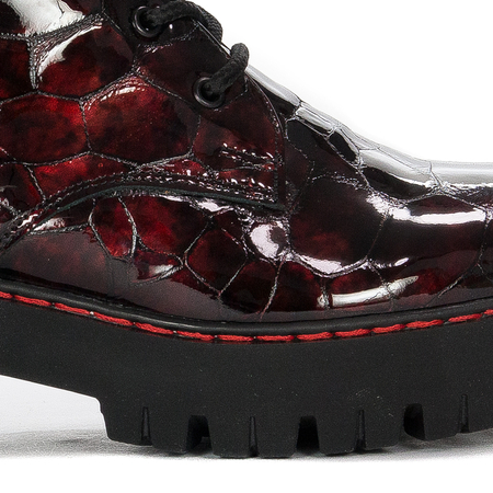 Artiker boots, leather, insulated, black and burgundy