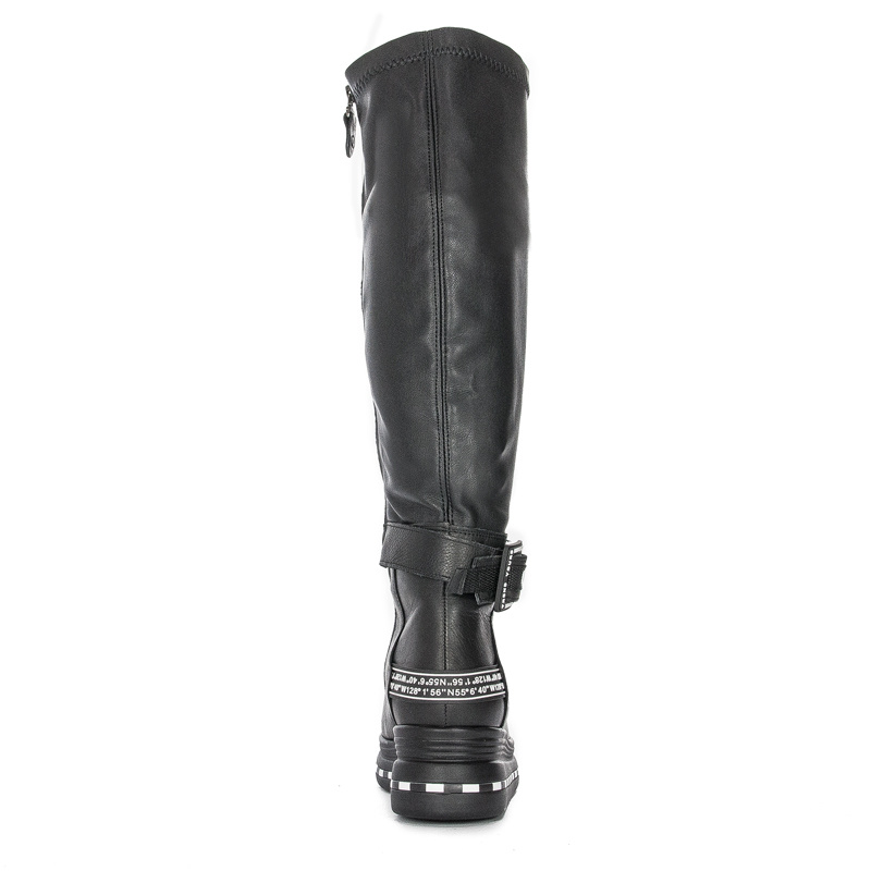 Maciejka Women's Knee-High Boots Natural Leather Black 05293-01/00-7