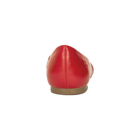 Maciejka Leather Comfort Ballet Flats Low Heel Red 00903-49/00-5