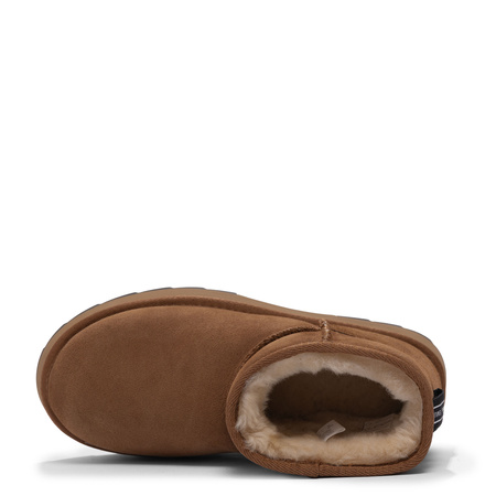 EMU Australia Zamszowe Śniegowce Damskie Na Platformie Chestnut W13304-CHEB