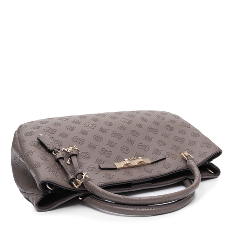 Guess Carmella Torebka Klasyczna Tłoczona Brązowa HWPD2225060-BEIGE