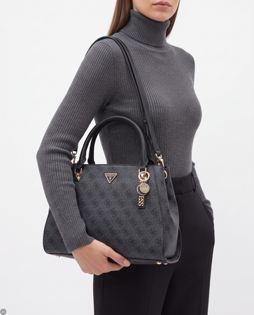 Guess Elegant Monogram Classic Handbag Black HWBG9672070-COAL