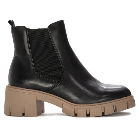 Tamaris Black Comb Leather Boots