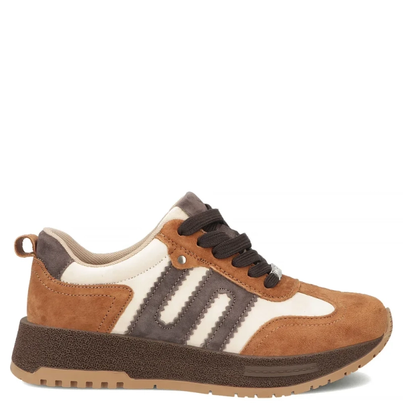 Filippo Leather Lace-Up Platform Sneakers Multicolor DP7980-26-CA-BE