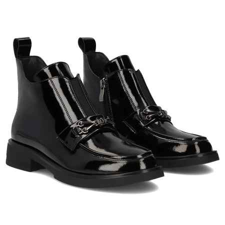 Filippo Black Women's Leather Warmed Boots