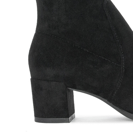 Sergio Leone KZ 205 Black Lycra Knee-High Boots