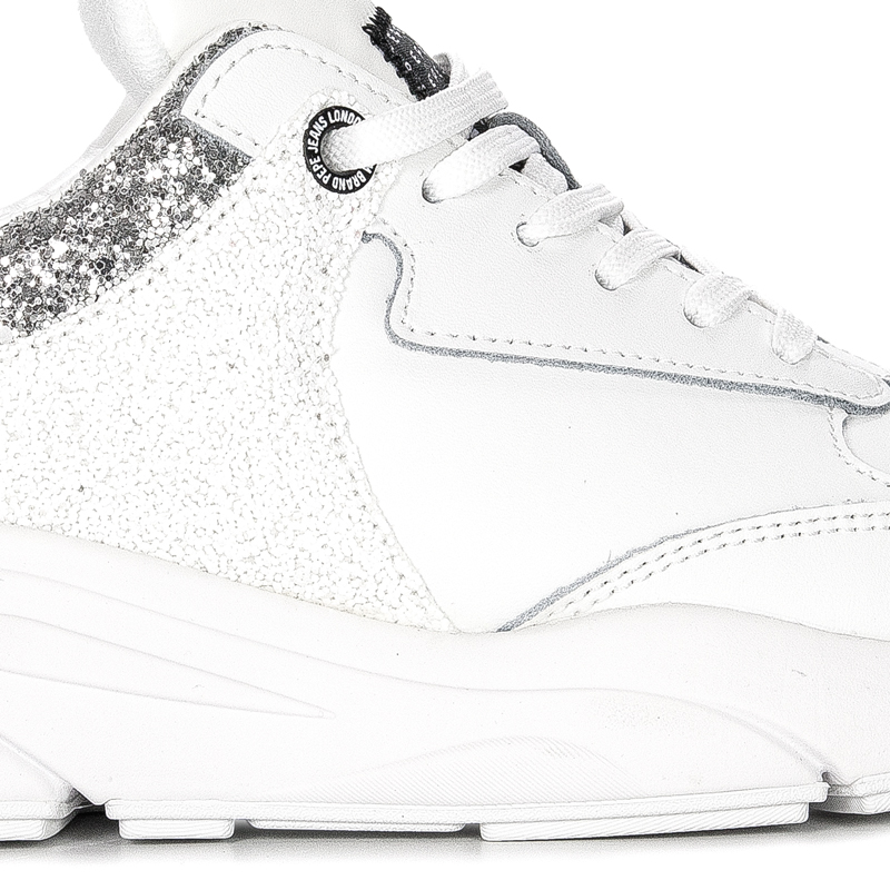 Pepe Jeans Sneakersy damskie White Arrow Glam Białe
