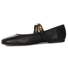 Inuovo Women's Leather Ballerinas Black