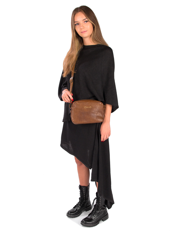 Maciejka Brown Leather Women's small Handbag