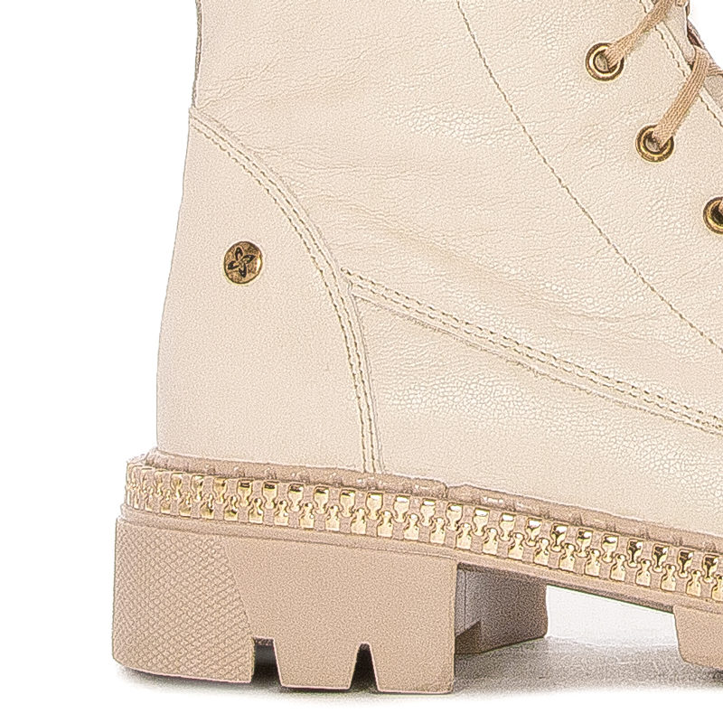 Maciejka Light Beige Women's Lace-Up Boots