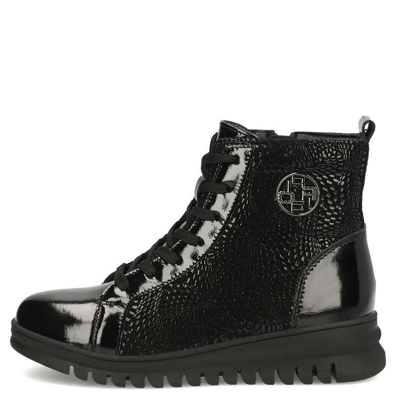 Filippo Skórzane Botki Sznurowane Czarne DBT8073-26-BLK-L