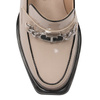 S.Barski Women's shoes on the post, beige lacquer