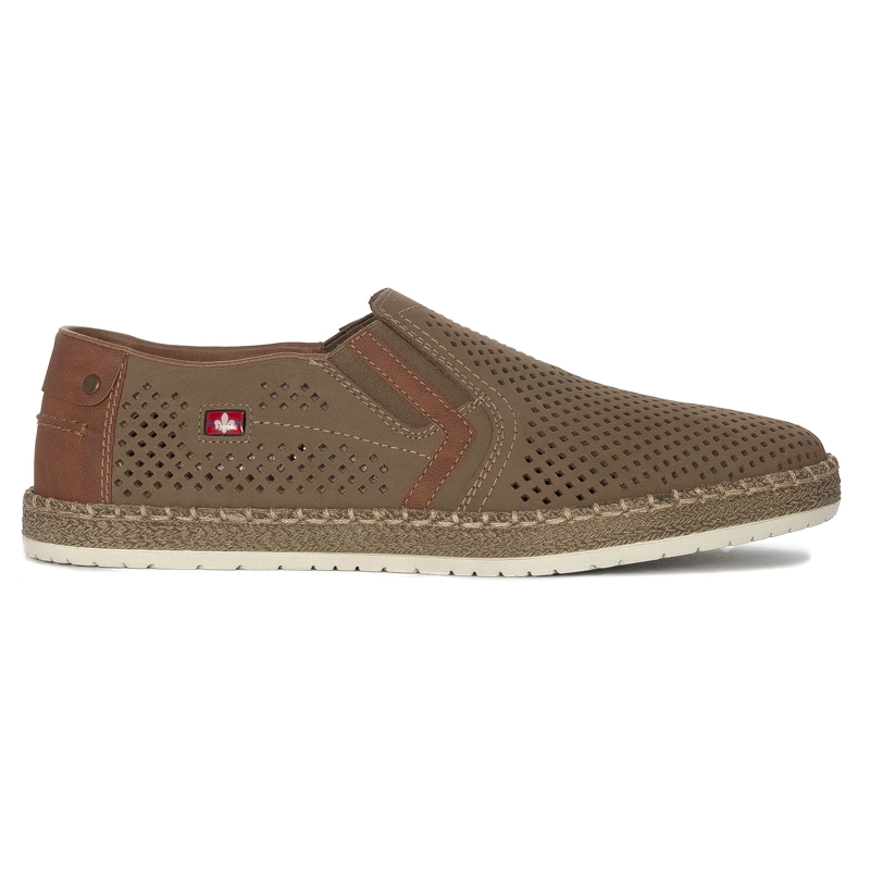 Rieker Men's beige slip-on low shoes
