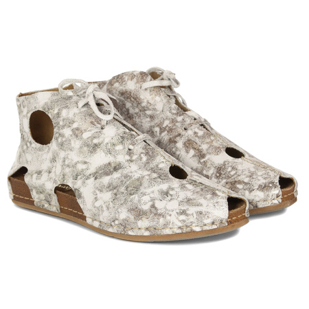 Maciejka Women's Leather Boots White + Copper