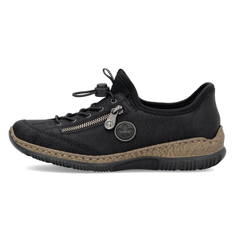 Rieker Sneakersy Półbuty Damskie Czarne