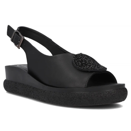 Filippo Women's Flat Sandals Black