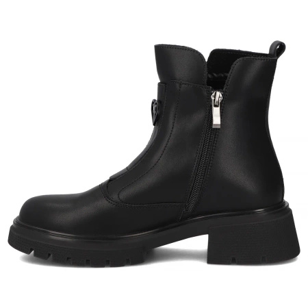 Filippo Insulated Leather Ankle Boots Platform Black DBT7148-25-BK