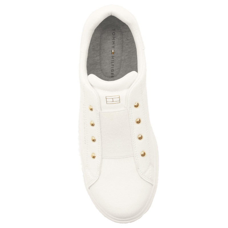 Tommy Hilfiger Damskie Sneakersy Białe Wsuwane