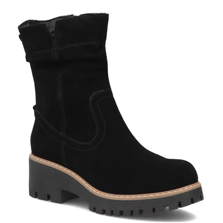 Filippo Suede Ankle Boots Warm Lined Black DBT6402-25-BK