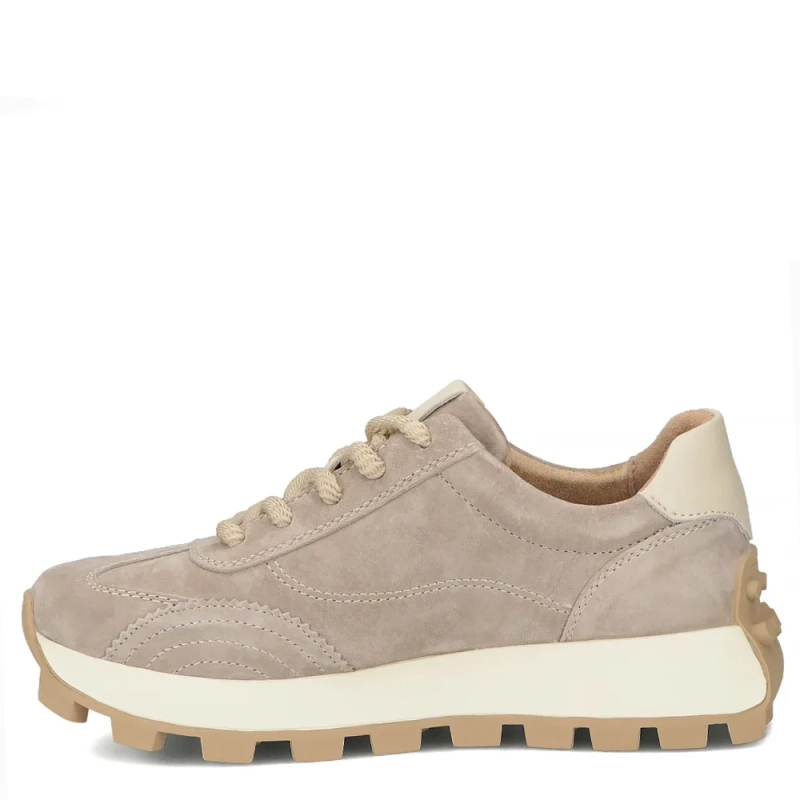 Filippo Skórzane Sneakersy Damskie Na Platformie Beżowe DP7498-26-BE