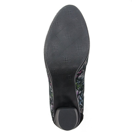 Maciejka 03763-43-00-5 Black Flowers Pumps