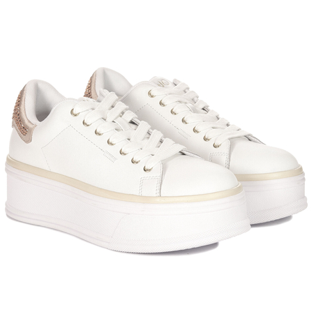Liu Jo Sneakersy Damskie Na Platformie Białe
