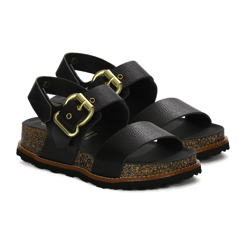 Yokono Women's Sandals Leather Black