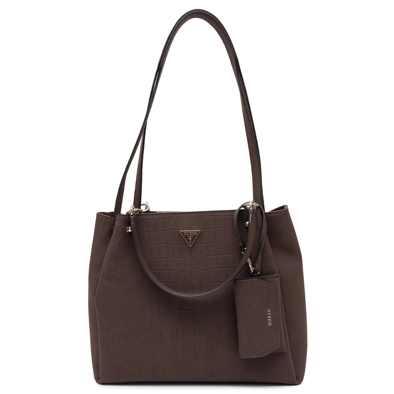 Guess Lorella Torba Damska Klasyczna Tłoczona Brązowa HWCG2306230-ESP
