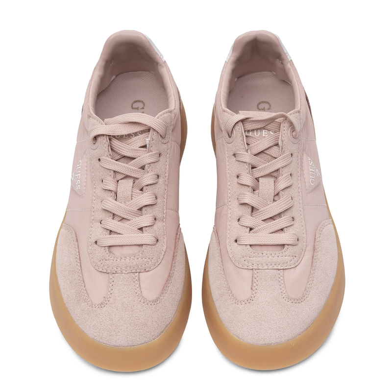 Guess Stylowe Sneakersy Platformowe Damskie Sznurowane Różowe FLPPAR-FAB12-PINK