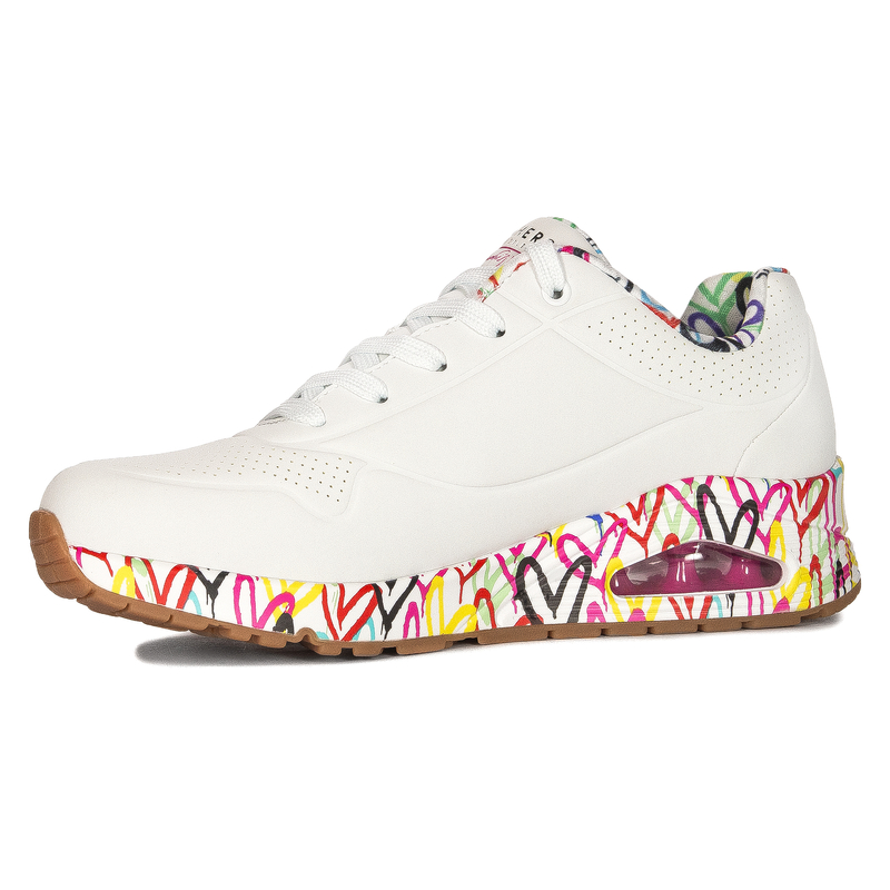 Skechers Sneakersy Damskie Białe Kolorowe