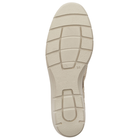 Maciejka Leather Perforated Wedge Shoes in Gold P6805-25-00-1