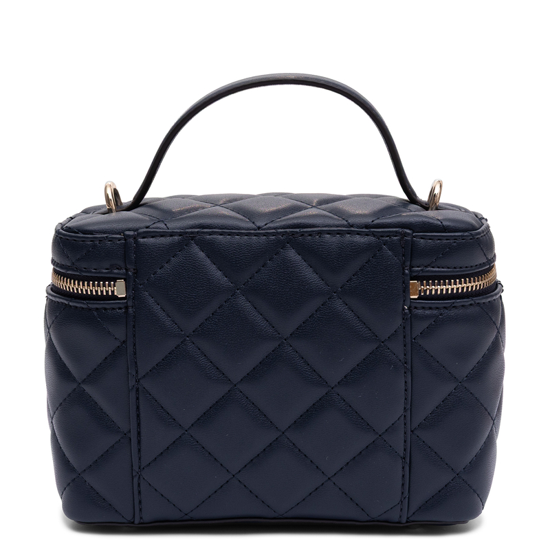 Guess Kuferek Torebka Elegancka Damska Klasyczna Czarna Pikowana Listonoszka QG245677-MIDNIGHT