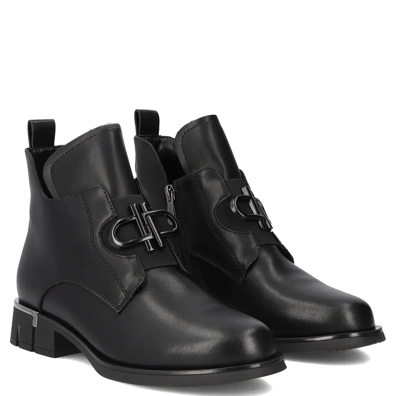 Filippo Leather Ankle Boots Black DBT7191-26-BK