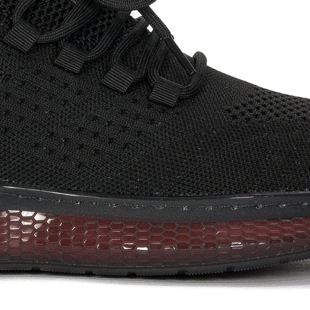 GOE Sneakersy męskie na platformie Black czarne