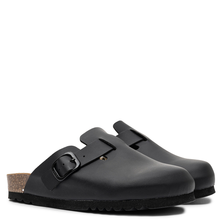 Scholl Damskie Zabudowane Klapki z Regulowanym Paskiem Czarne F00919-1004