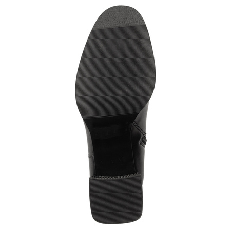 Maciejka Leather Heeled Ankle Boots Geometric Block Heel Black K7203-01/00-8