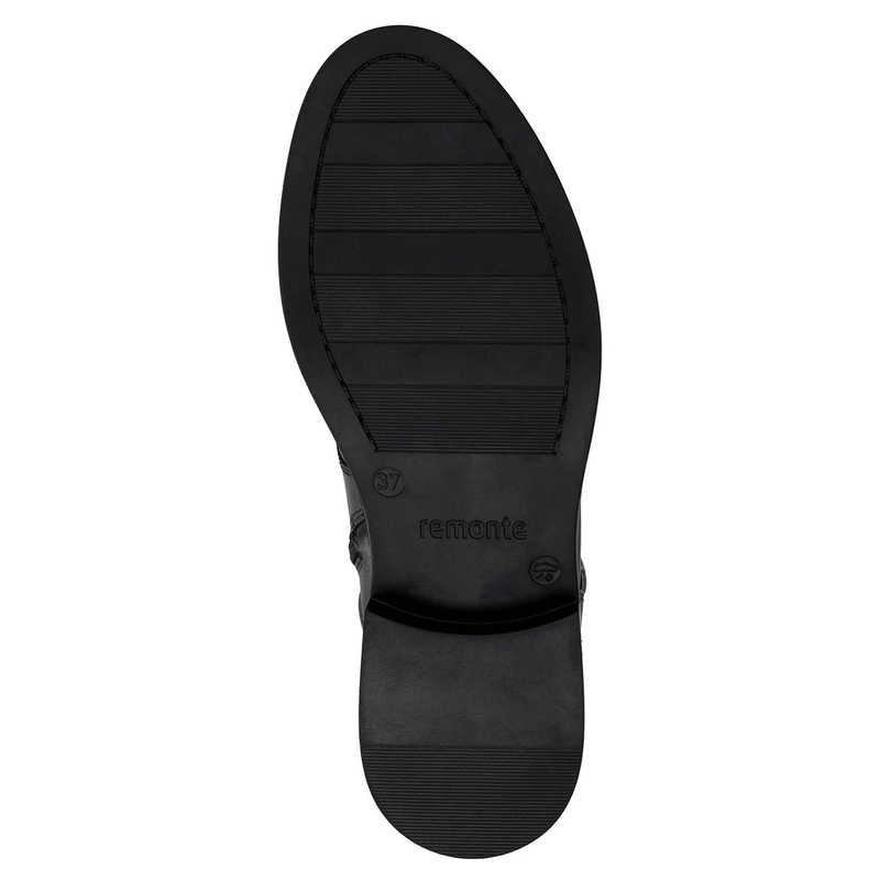 Rieker Lace-Up Tall Boots With Side Zip Black D2W71-00