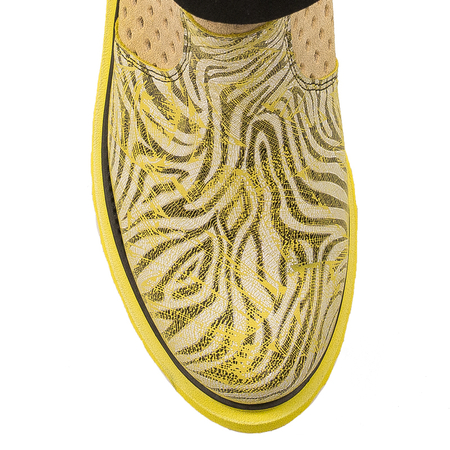 Maciejka Women's yellow openwork leather ankle boots