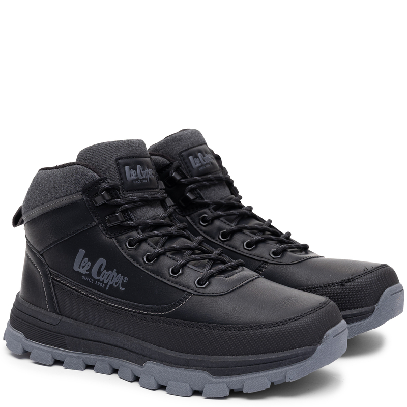 Lee Cooper Men's Lace-Up Platform Ankle Boots Black LCJ-26-01-4625MA
