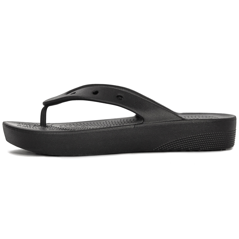 Crocs Women Slides Black Platform Flip